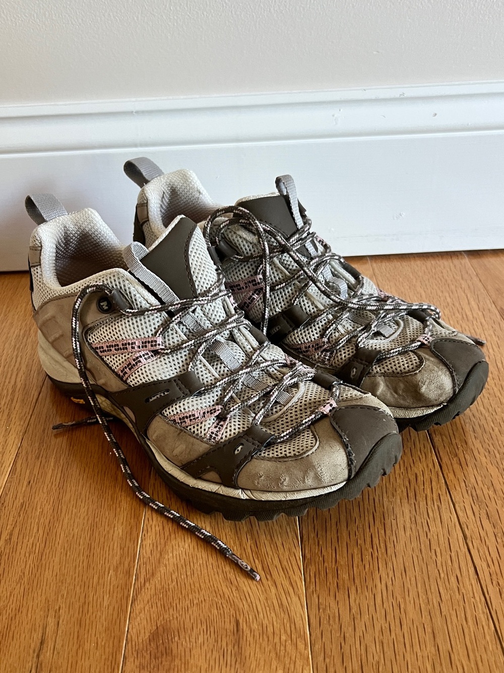 Merrell Trail Sneakers in Gray and Cream